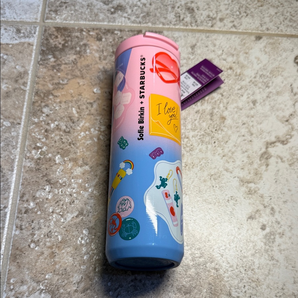 16oz vacuum insulated Starbucks Tumbler.Sofia Birkin gay pride collector NWT